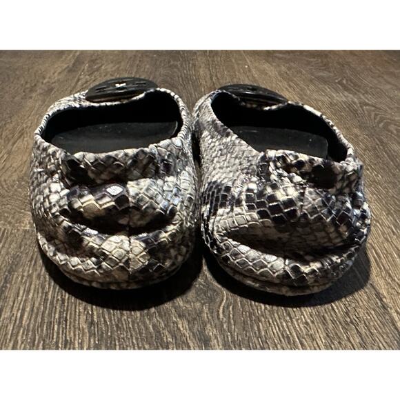 Tory Burch Python Snake Ballerina Ballet Flat Women Shoes Sz 6.5 Black Logo - Picture 3 of 12